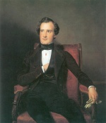Ferdinand Georg Waldmueller - Peintures - Portrait de Carl Wilhelm Lucas, comédien au théâtre royal et impérial Burgtheater 