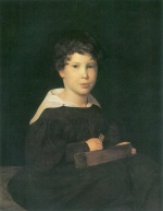 Ferdinand Georg Waldmüller - Peintures - Portrait du fils du couple Werner