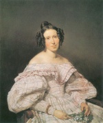Ferdinand Georg Waldmueller - Peintures - Portrait de Thérèse Loeffler