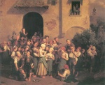 Ferdinand Georg Waldmueller - paintings - Das Ende der Schulstunde