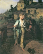 Ferdinand Georg Waldmueller  - Peintures - Le garçon mendiant du Magdalenengrund à Vienne