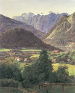 Ferdinand Georg Waldmüller  - Peintures - Le Dachstein vu de la place Sophie
