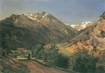 Ferdinand Georg Waldmueller  - Peintures - Le mont Rathaus à Wildbad Gastein