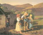 Ferdinand Georg Waldmüller  - paintings - Der widerspenstige Schulknabe