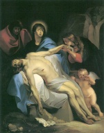 Ferdinand Georg Waldmueller  - Bilder Gemälde - Die Beweinung Christi
