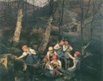 Ferdinand Georg Waldmüller  - Peintures - Enfants dans la forêt