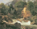Ferdinand Georg Waldmueller  - Bilder Gemälde - Mühle am Ausfluss des Königssees
