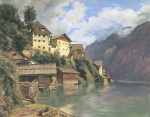 Ferdinand Georg Waldmüller  - paintings - Parthie von Hallstatt