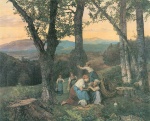Ferdinand Georg Waldmüller  - paintings - Rast am Waldsaum