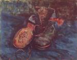 Vincent Willem van Gogh - paintings - Stillleben, Ein Paar Schuhe