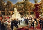 Anton von Werner - paintings - Die Enthüllung des Richard Wagner Denkmals