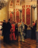 Anton von Werner - paintings - Kaiser Friedrich als Kronprinz auf dem Hofball 1878