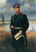 Anton von Werner - paintings - Porträt Constantin von Alvensleben auf dem Schlachtfeld von Vionville