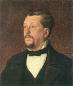 Anton von Werner - paintings - Porträt des Dichters Joseph Victor von Scheffel