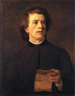 Anton von Werner  - paintings - Selbstporträt mit Scheffelbrief