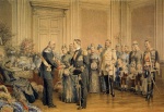 Anton von Werner  - Peintures - Fiançailles du Prince Henri au 90ème anniversaire de l'empereur Guillaume Ier