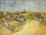 Vincent Willem van Gogh  - Peintures - Jardins potagers à Montmartre (La Butte Montmartre)