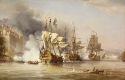 Seeschlachten - Motiv Bilder Gemälde - Capture of Puerto Bello
