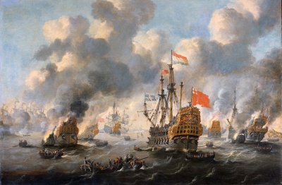 Seeschlachten - Motiv Bilder Gemälde - Schlacht von Chatham