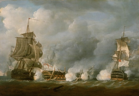 Naval battles -   - HMS Defence bei der Seeschlacht am 13. Prairial