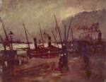 Vincent Willem van Gogh  - Bilder Gemälde - Kai in Antwerpen mit Schiffen