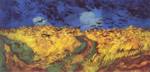 Vincent Willem van Gogh  - Bilder Gemälde - Krähen über Weizenfeld