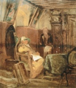 Carl Spitzweg  - Peintures - Vieil homme dans un fauteuil