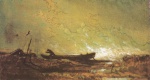 Carl Spitzweg  - paintings - Aufkommendes Wetter am Ammersee
