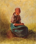 Carl Spitzweg  - Bilder Gemälde - Bauernmädchen