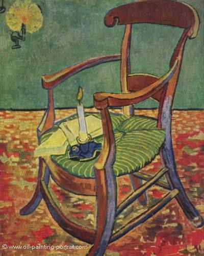 Gauguin's Chair with Books and Candle