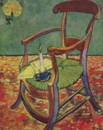 Vincent Willem van Gogh  - paintings - Gauguin's Chair with Books and Candle