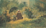 Carl Spitzweg  - paintings - Der Maler im Garten