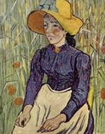 Vincent Willem van Gogh  - Peintures - Portrait d'un jeune paysanne