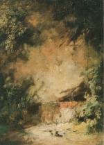 Carl Spitzweg  - paintings - Felswand in einer Schlucht