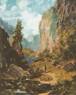 Carl Spitzweg  - Peintures - Paysage de montagne