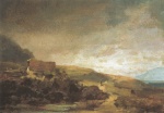 Carl Spitzweg  - paintings - Gehöft im Hochtal Nähe Aschau