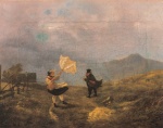 Carl Spitzweg  - paintings - Herannahendes Gewitter