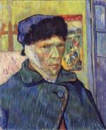 Vincent Willem van Gogh  - paintings - Bandage on Ear, Self-Portrait