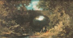 Carl Spitzweg  - paintings - Landschaft mit Brücke