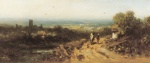 Carl Spitzweg  - paintings - Landschaft mit einem Reiter