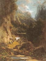 Bild:Mühle im Gebirge