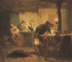 Carl Spitzweg  - Peintures - Veilleur de nuit dans une auberge
