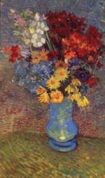 Vincent Willem van Gogh  - Bilder Gemälde - Stillleben einer Vase mit Margeriten und Anemonen