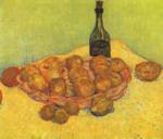 Vincent Willem van Gogh  - Peintures - Nature morte avec bouteille, citrons et oranges