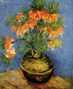Vincent Willem van Gogh  - Peintures - Fritillaires, couronne impériale dans un vase de bronze