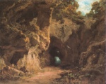 Carl Spitzweg  - Bilder Gemälde - Weg in einer Felsenlandschaft