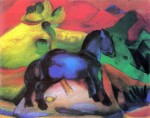 Franz Marc - Peintures - Le petit cheval bleu