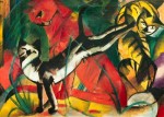 Franz Marc  - Peintures - Trois chats