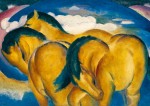 Franz Marc  - Peintures - Petits chevaux jaunes