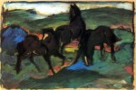 Franz Marc  - Bilder Gemälde - Pferde und Adler